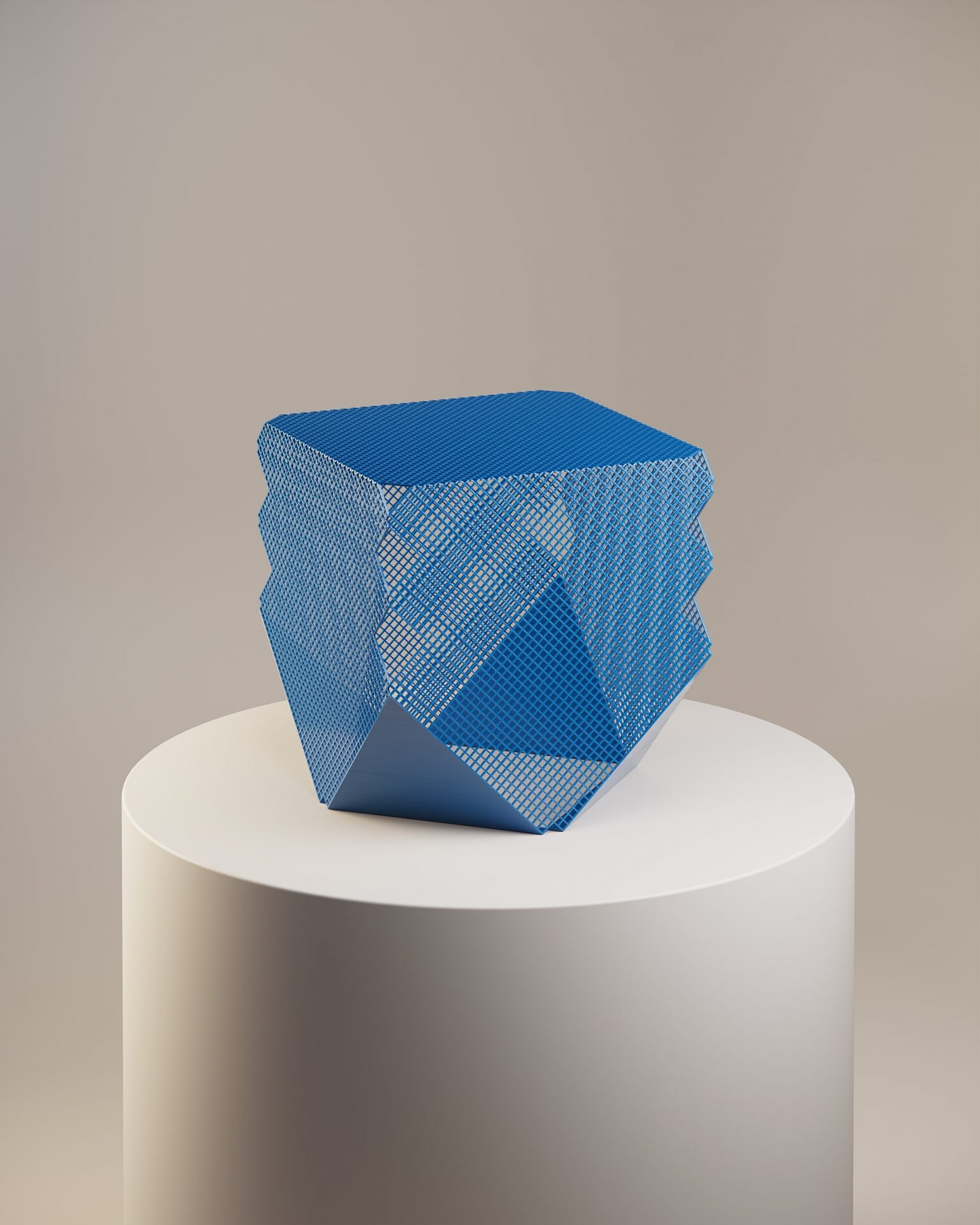Taburet Cuddle, finisaj Signal Blue